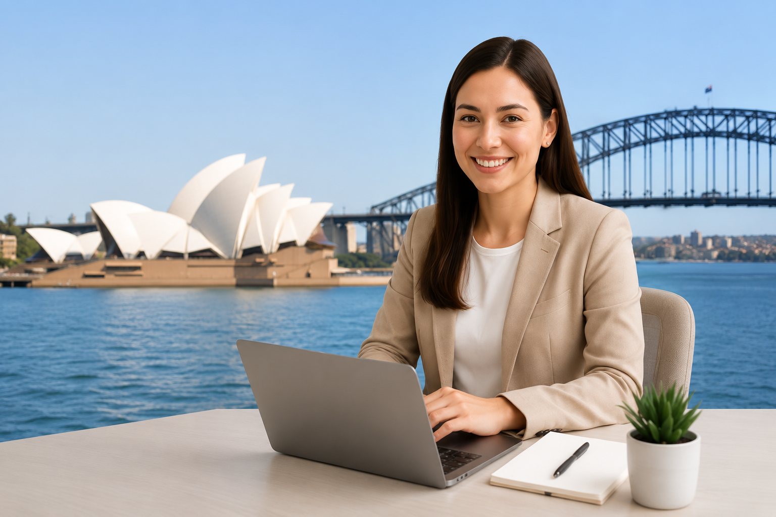 Consultant at laptop